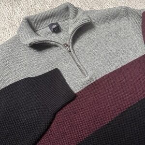 Dockers Mens Easy Care Comfort Touch Sweater‎ Large 1/4 Zip 3 Color